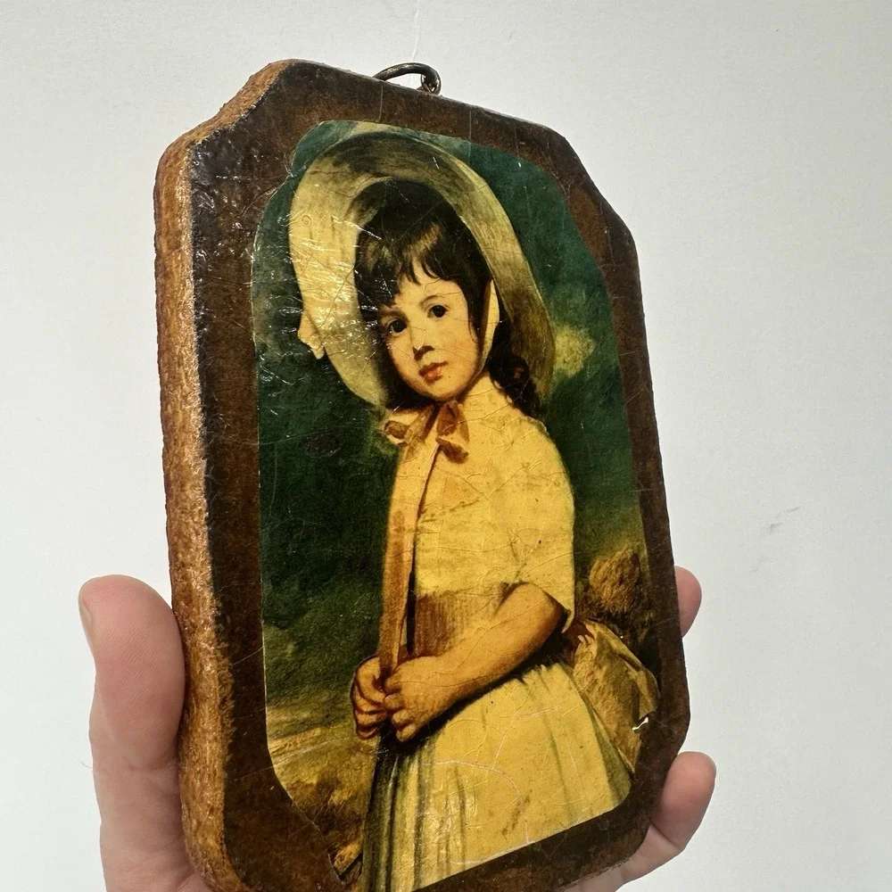 Miss Willoughby George Rommey Wooden Wall Plaque Decoupage Wall Art Hanging 7